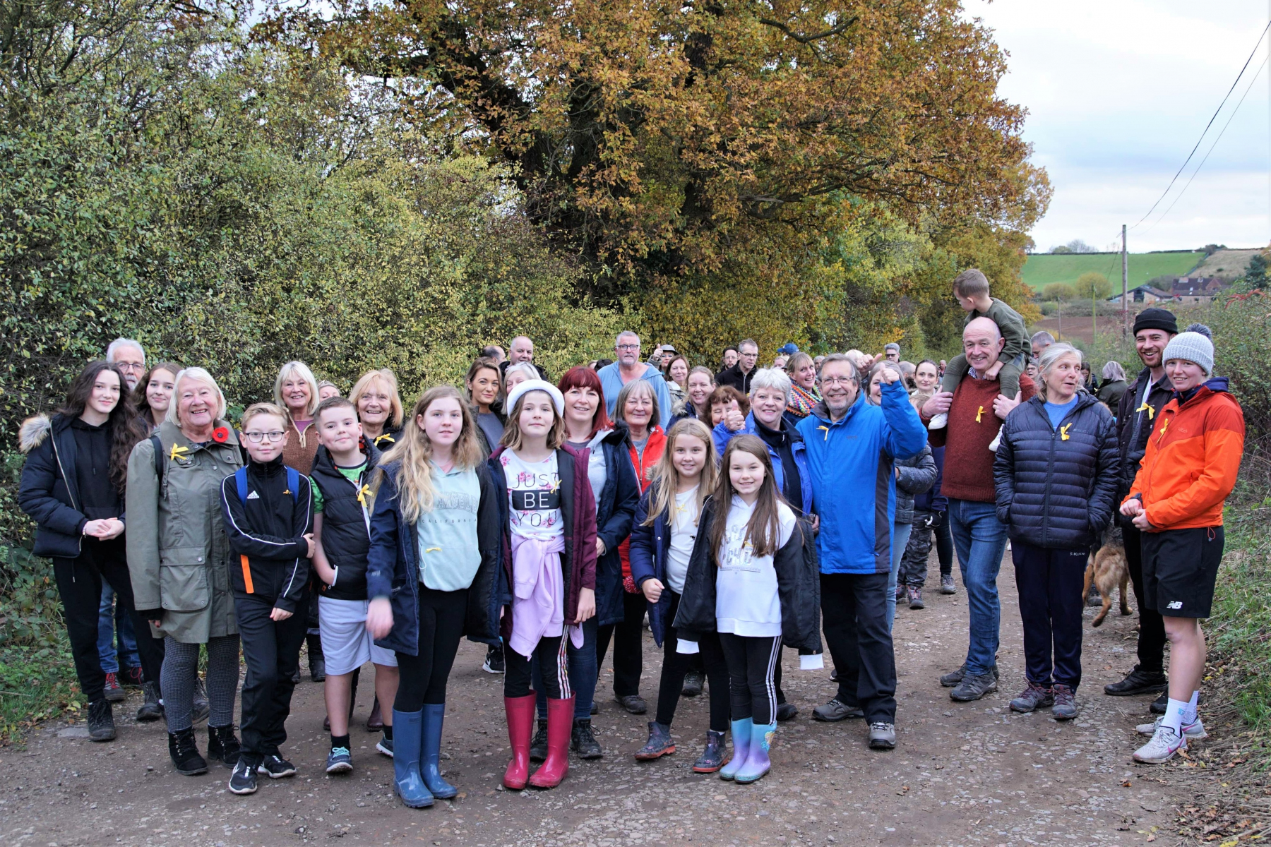 Hucknall-Against-Whyburn-Farm-Development-Community-Walk-13-11-21-Younger-Generation-At-The-Front